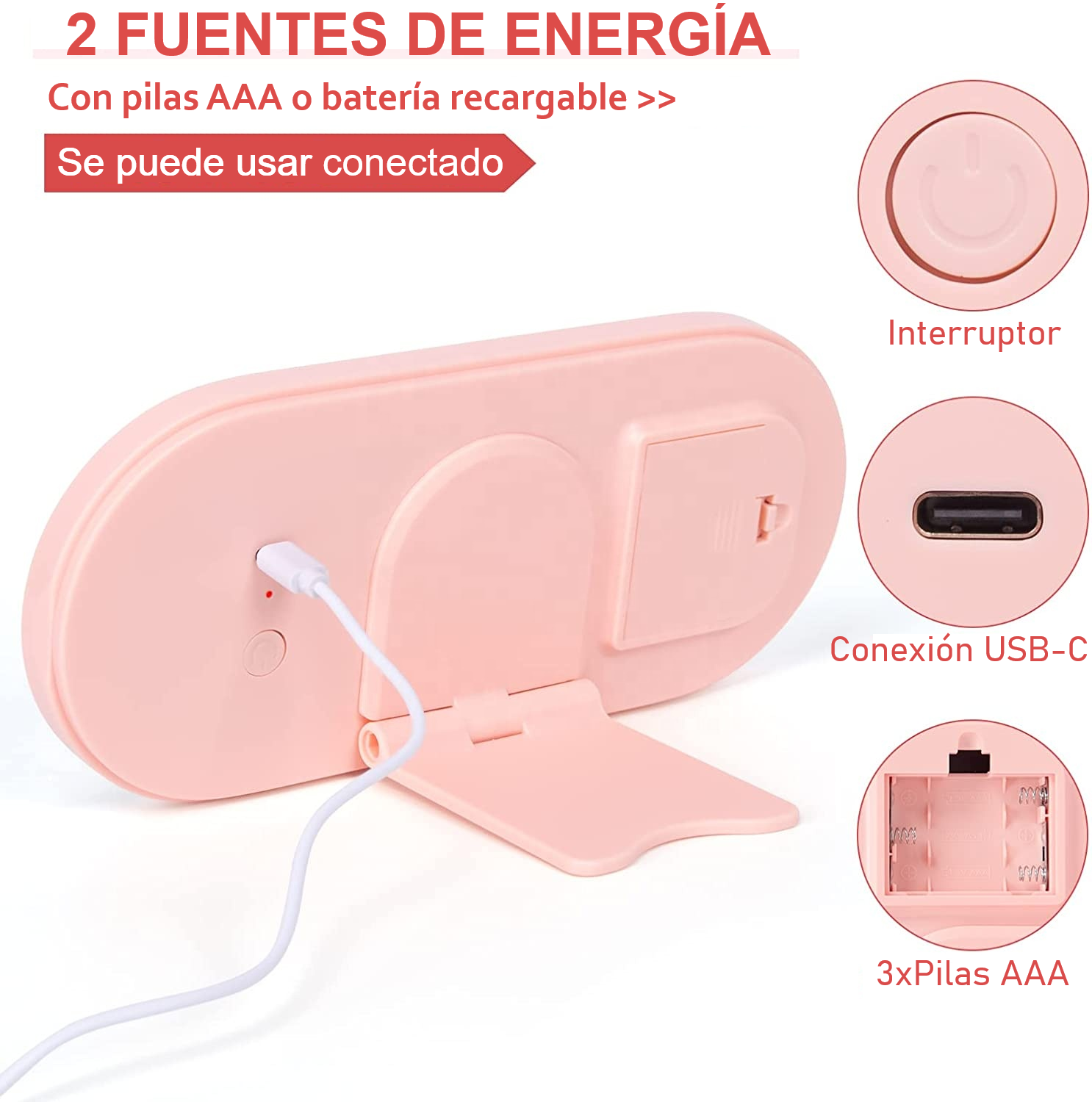 Lumiglam Espejo con Luz LED para Maquillaje con Estuche Viajero Integrado de regalo