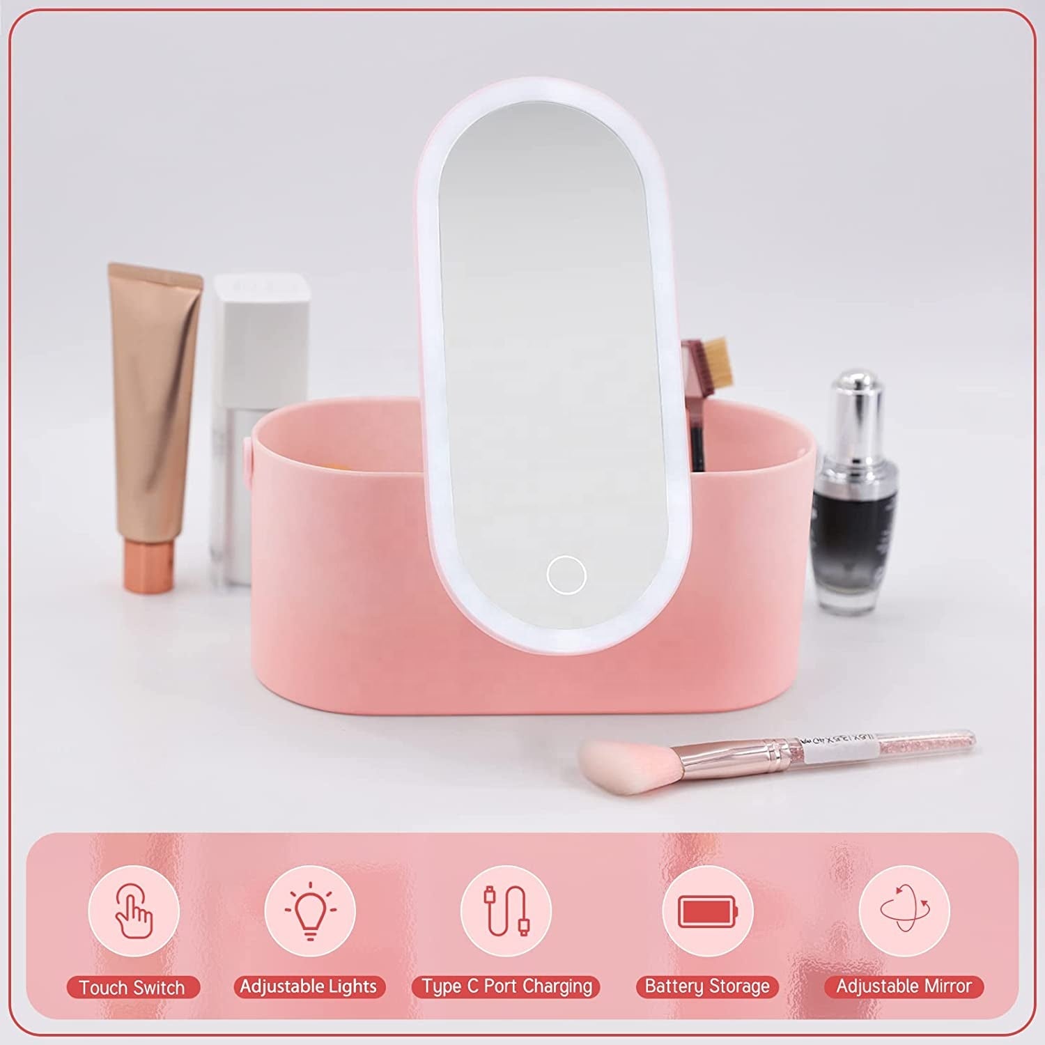 Lumiglam Espejo con Luz LED para Maquillaje con Estuche Viajero Integrado de regalo